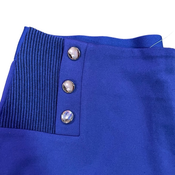 SUSANNE BETRO NWT BUTTON DETAIL HIGH WAISTER LEGGING PANT BLUE SIZE L - Picture 8 of 14